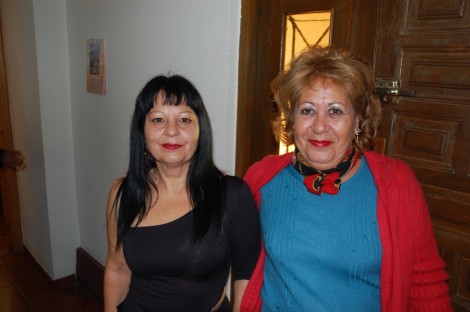 Rosa Mota a la izquierda y Angeles Calvete