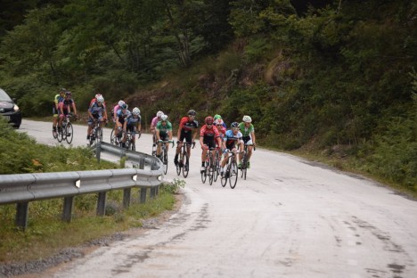 Cabeza de carrera, ayer, en Panderueda